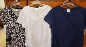 3 size large scrub tops